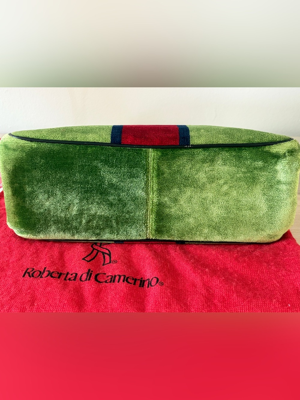 Roberta di Camerina Vintage Velvet & Leather Bag - Picture 4 of 13